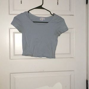 Light blue crop top
